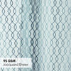Polyester JacquardCurtains Misty Weave, Teal