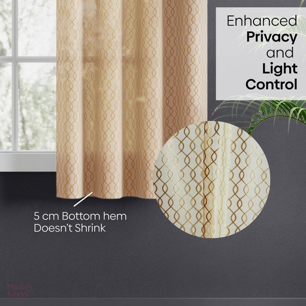 Polyester JacquardCurtains Sandstone Weave, Gold