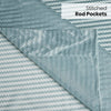 Polyester Jacquard Curtains Aqua strand, Teal