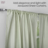 Polyester JacquardCurtains Sage Ripple, Olive