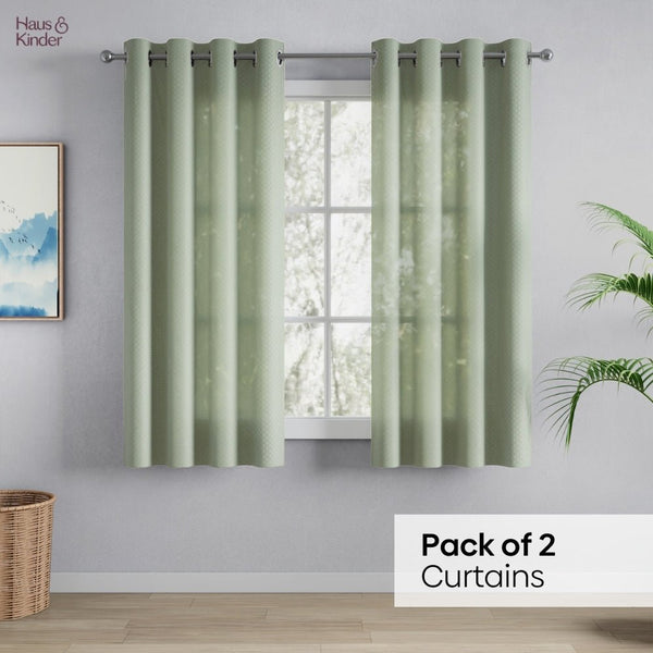 Polyester JacquardCurtains Sage Ripple, Olive