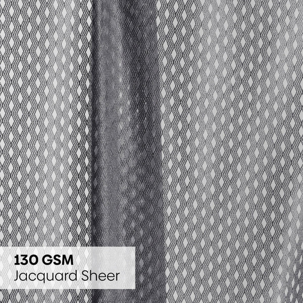 Polyester JacquardCurtains Silver Ripple, Grey
