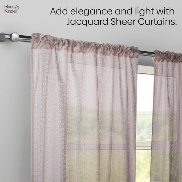 Polyester JacquardCurtains Sand Ripple, Blush