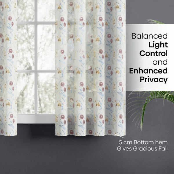 100% Polyester Sheer Digital Printed Curtain, Multicolor
