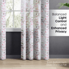 100% Polyester Sheer Digital Printed Door Curtain Maison Floral, Multicolor