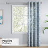 Bloom Lattice Sheer Printed Pack Of 1 Curtain, Blue