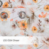 Floral Drift Sheer Printed Pack Of 1 Curtain, Multicolor