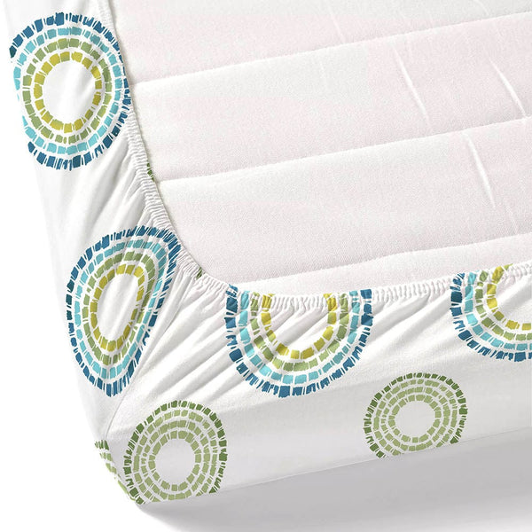 Radiant Circles 100% Cotton Double Bedsheet, 144 TC