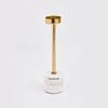 Marble Candle Holder Set of 2, Marble & Gold