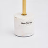 Marble Candle Holder Set of 2, Marble & Gold
