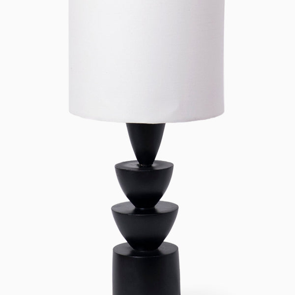 Noir Stack Table Lamp- Black