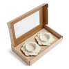 Ceramic White Diya, Set of 2