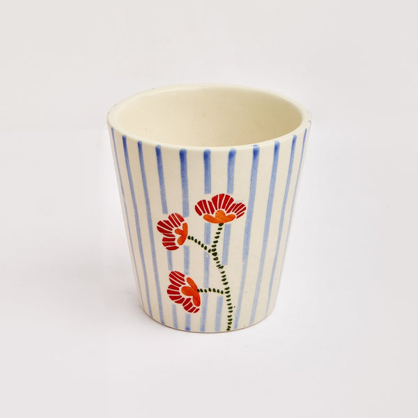 VM Collection Ceramic Handpainted Flower vase, Multicolor