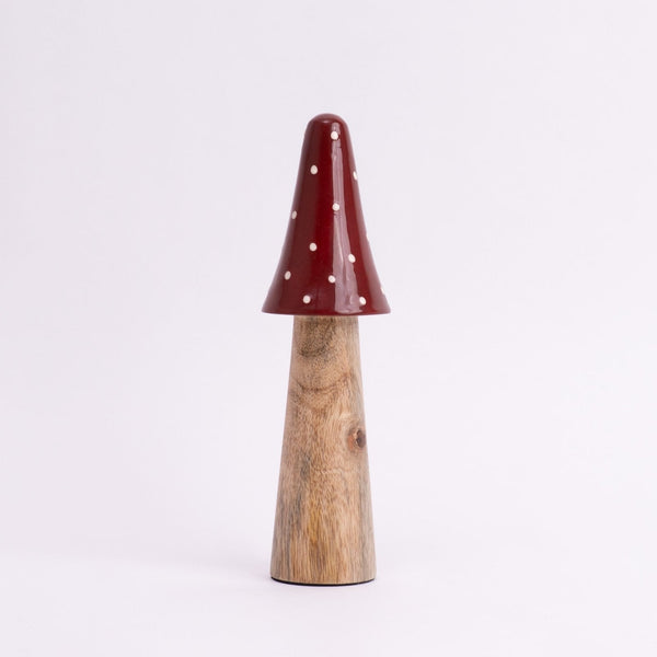 Scarlet Mushroom Centerpiece- Red & Brown
