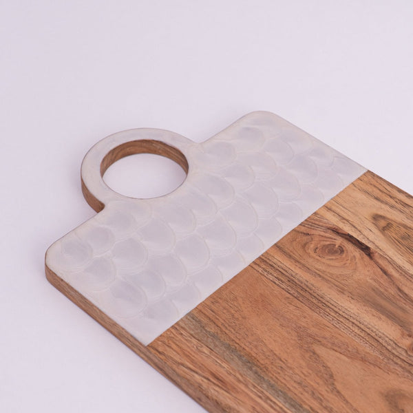 Oat Oak Slice- White & Natural wood