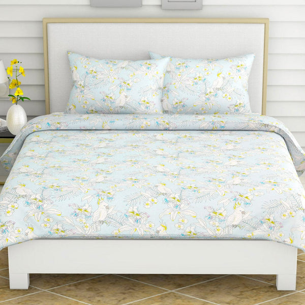 Tropical Bird, 100% Cotton Double Bedsheet, 144 TC