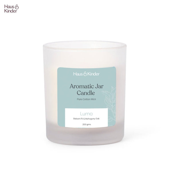 Luma Candle with White Frosted Jar 200 gm