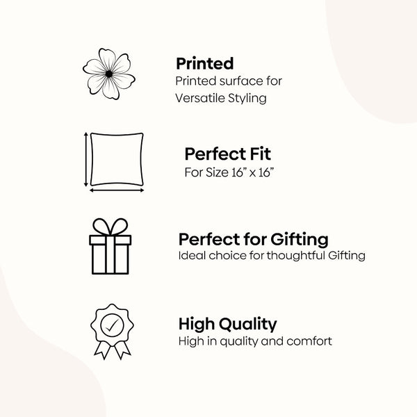 Mother's Day 100% Cotton Digital Printed Cushion Covers, Pack of 3