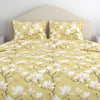 Golden Bloom Trellis 100% Cotton King Bedsheet, 144 TC