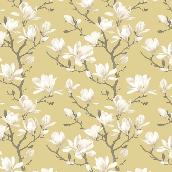Golden Bloom Trellis 100% Cotton Double Size Bedsheet, 144 TC