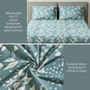 Green foliage 100% Cotton King Fitted Bedsheet, 144 TC