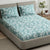 Green foliage 100% Cotton King Fitted Bedsheet, 144 TC