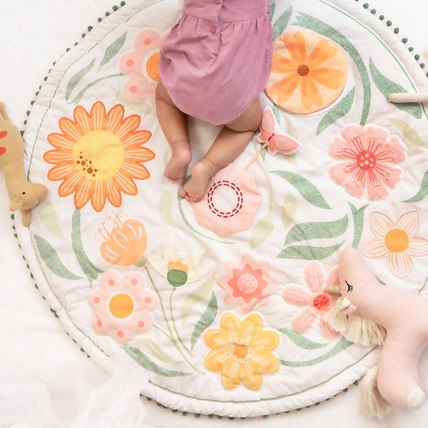 Buttercup Bloom 100% Cotton poplin Baby Activity Mat 0- 2 years