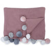 Musk Rose Pom Pom 100% cotton knitted Summer AC blanket 0 - 2 years