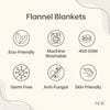 Tartan Printed Reversible Flannel AC / All season Blanket - Double