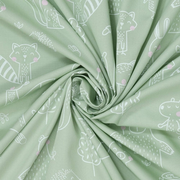 Foliage Fantasy Percale 210 TC Single Flat Bedsheet