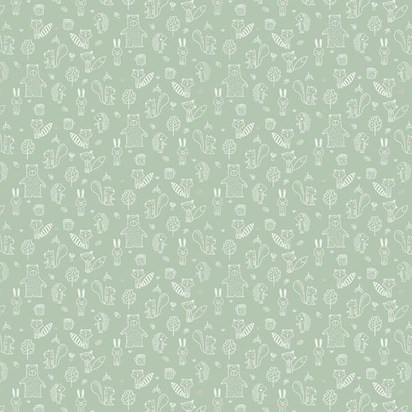 Foliage Fantasy Percale 210 TC Single Flat Bedsheet