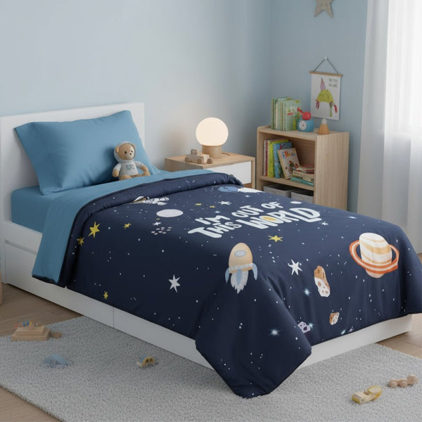 Spacewalk 100% cotton Kids Quilt