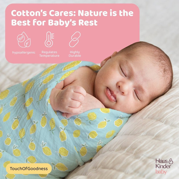 Bloom buddies Collection 100% Cotton Muslin Swaddle Pack of 2