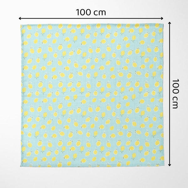 Aloha Collection 100% Cotton Muslin Swaddle Pack Of4 (Elephant, Dot, Fruit, Ocean)