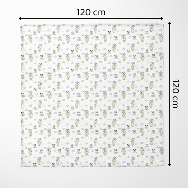 Panda Puff Collection Muslin Swaddle