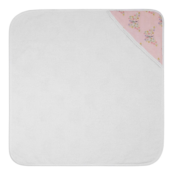 Butterfly Garden Cotton Muslin Terry Hooded Towel 0 - 12 Months