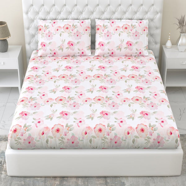 Tencel 300 TC Bedsheet Fleur Elysee, Multicolor