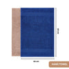 100% Cotton Harmony Combed Bath Set- Pack Of 6(Cobalt, Almond)