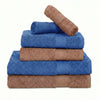 100% Cotton Harmony Combed Bath Set- Pack Of 6(Cobalt, Almond)