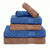 100% Cotton Harmony Combed Bath Set- Pack Of 6(Cobalt, Almond)