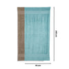 100% Cotton Harmony Combed Bath Towel- Pack Of 2(Coastal Blue, Taupe)