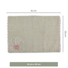 Dune Bloom Embroidered Table Placemat , Taupe (Pack of 2)