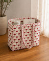 Red Rose Quilted Tote Bag