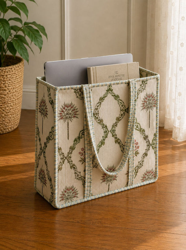 Green Jaal (Mesh) Quilted Tote Bag