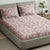 Wine foliage 100% Cotton King Fitted Bedsheet, 144 TC
