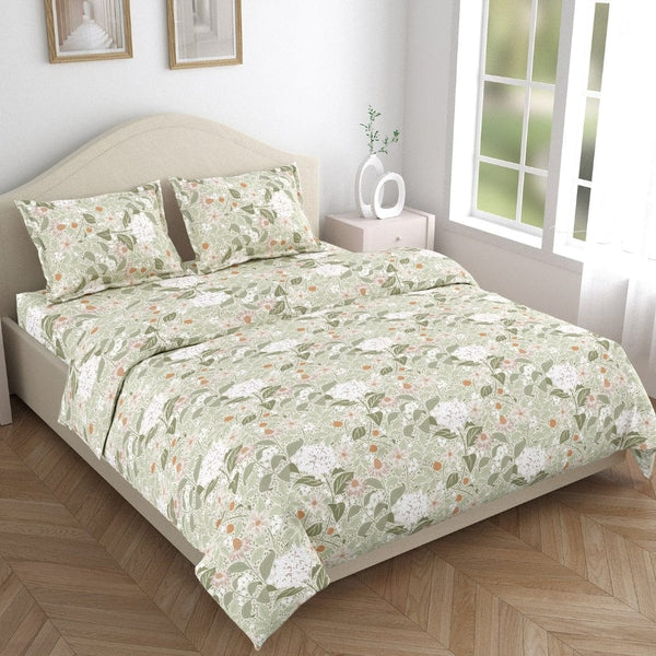 Cottage Bloom 100% Cotton King Bedsheet, 144 TC