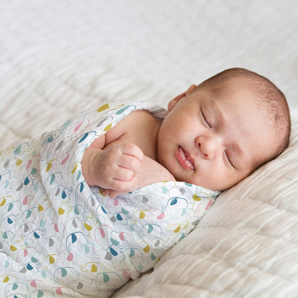 Jungle Safari Collection 100% Cotton Muslin Swaddle Pack Of4 (Woodland, Elephant, Lion, Dot)