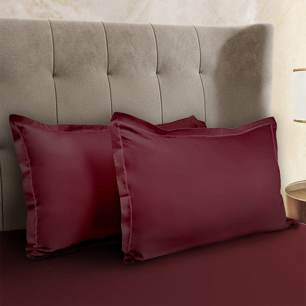 Satin Royale Crimson Velvet 300TC Satin 2 Pillow Cover