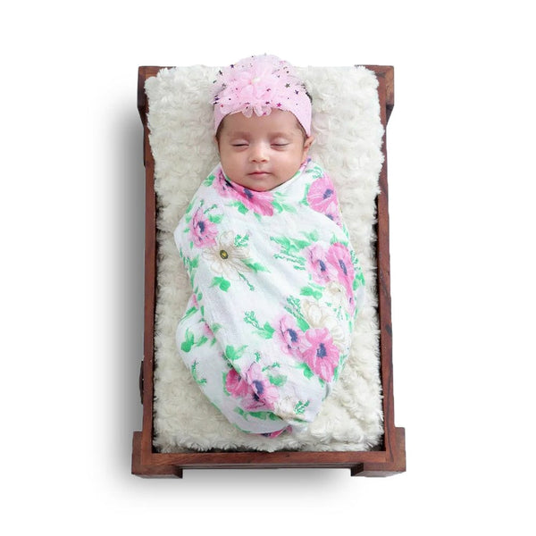Jungle Safari Collection 100% Cotton Muslin Swaddle Pack Of4 (Woodland, Elephant, Lion, Dot)