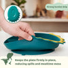 Baby Dino Silicon Suction Feeding Set-Plate With Spoon and Fork, (4Months+)
